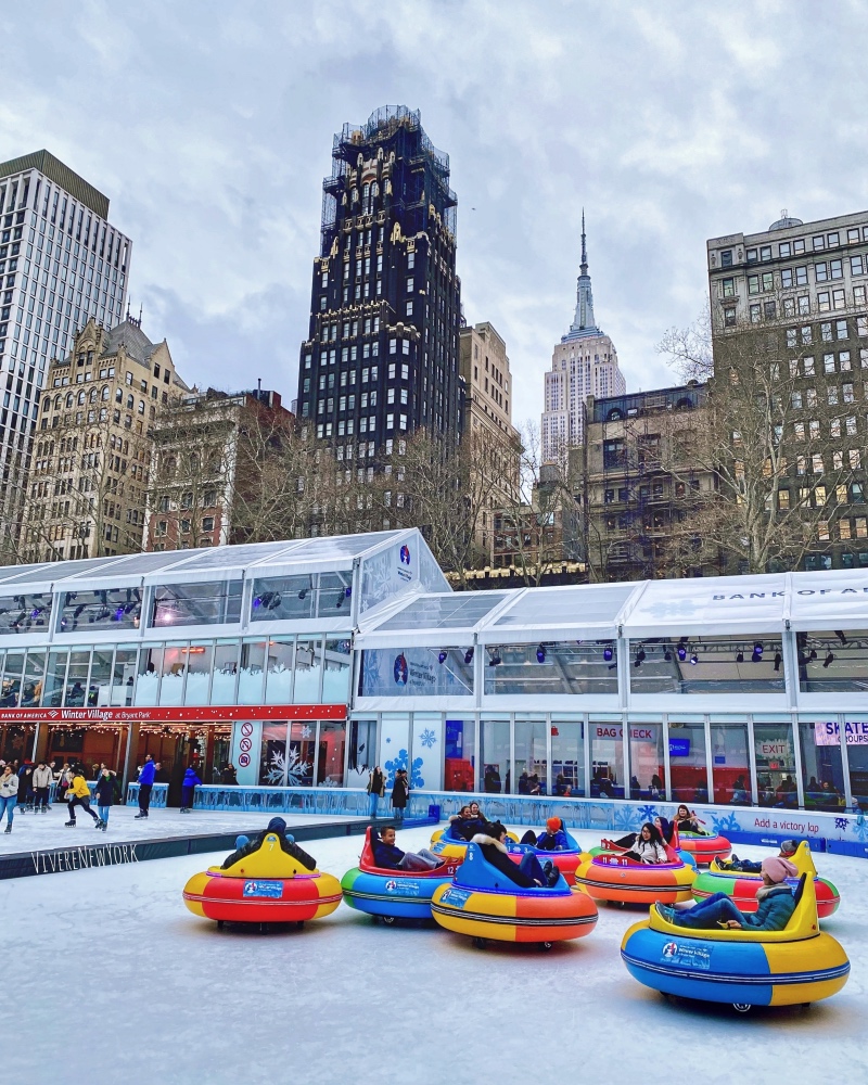 bumper cars in bryant park