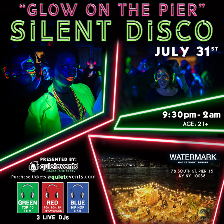 Glow on the Pier 15 NYC – Silent Disco Party