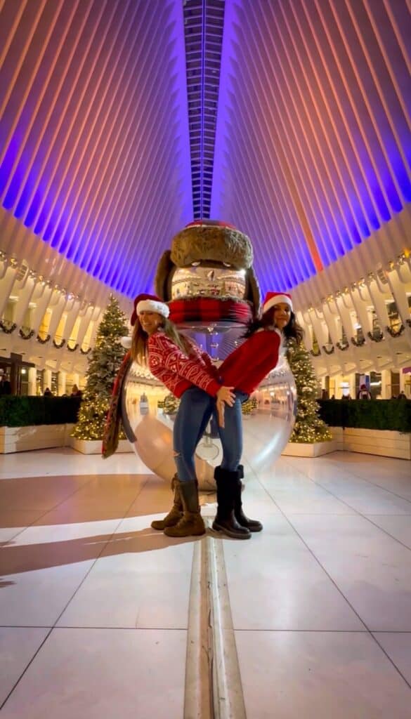 Westfield World Trade Center holiday decorations NYC Financial District Christmas