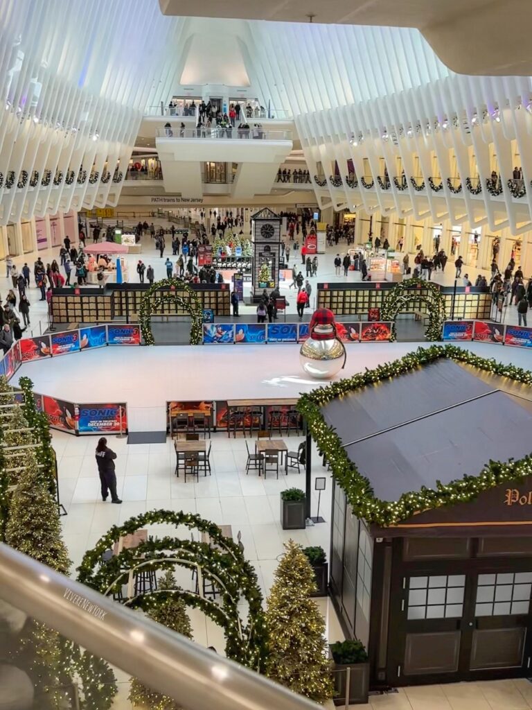 Winter Whirl: Roller Skating Inside the Oculus at World Trade Center, New York City