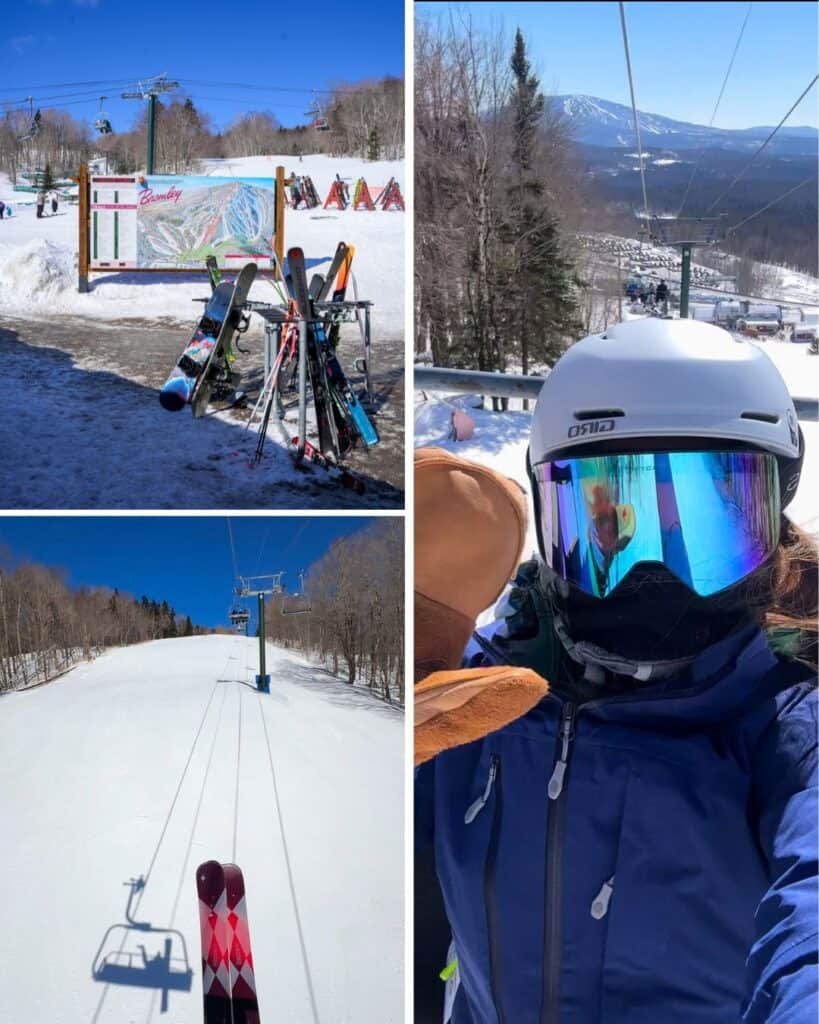 chairlift at Bromley Mountain ski resort in Vermont