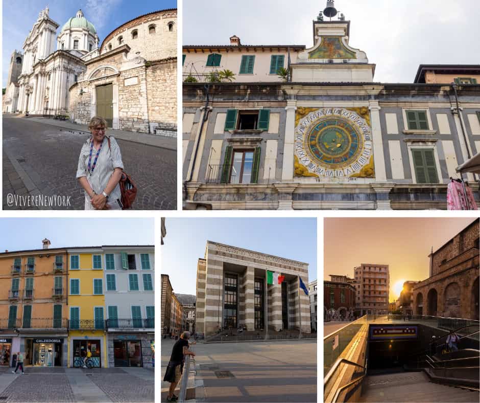 Piazza della Loggia Brescia Italy with Renaissance arcade and astronomical clock