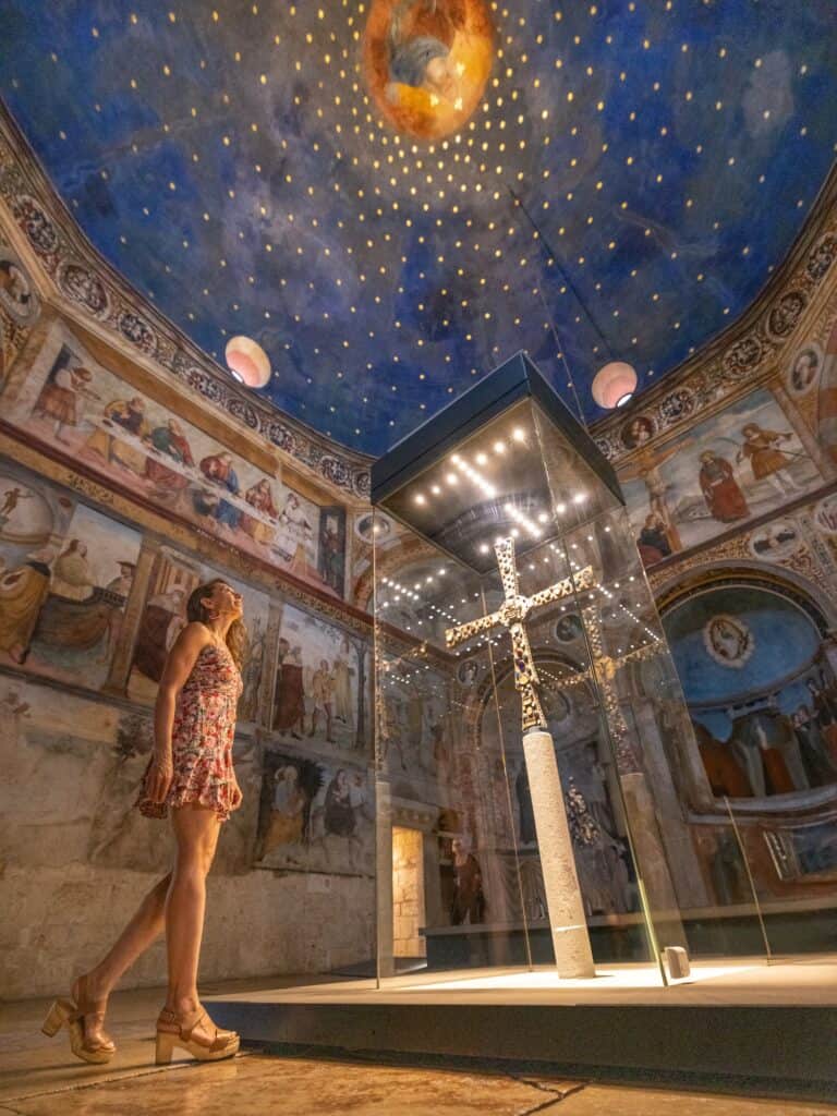 Chiesa di Santa Maria in Solario Brescia Italy with Cross of Desiderius and Renaissance frescoes