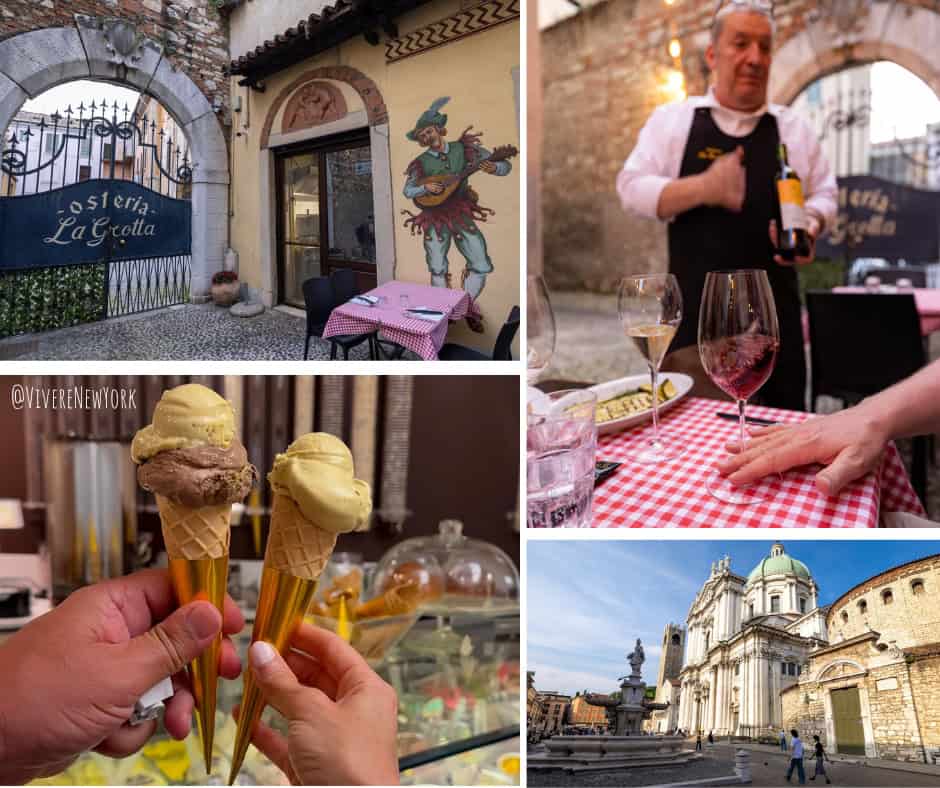 Osteria alla Grotta Brescia Italy rustic dinner under ancient stone arches