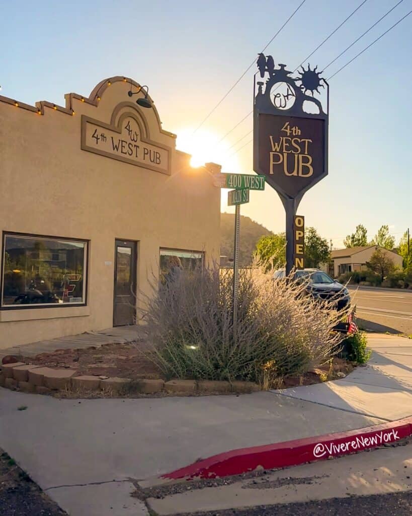 4th West Pub Escalante Utah local bar dinner Scenic Highway 12 nachos beers