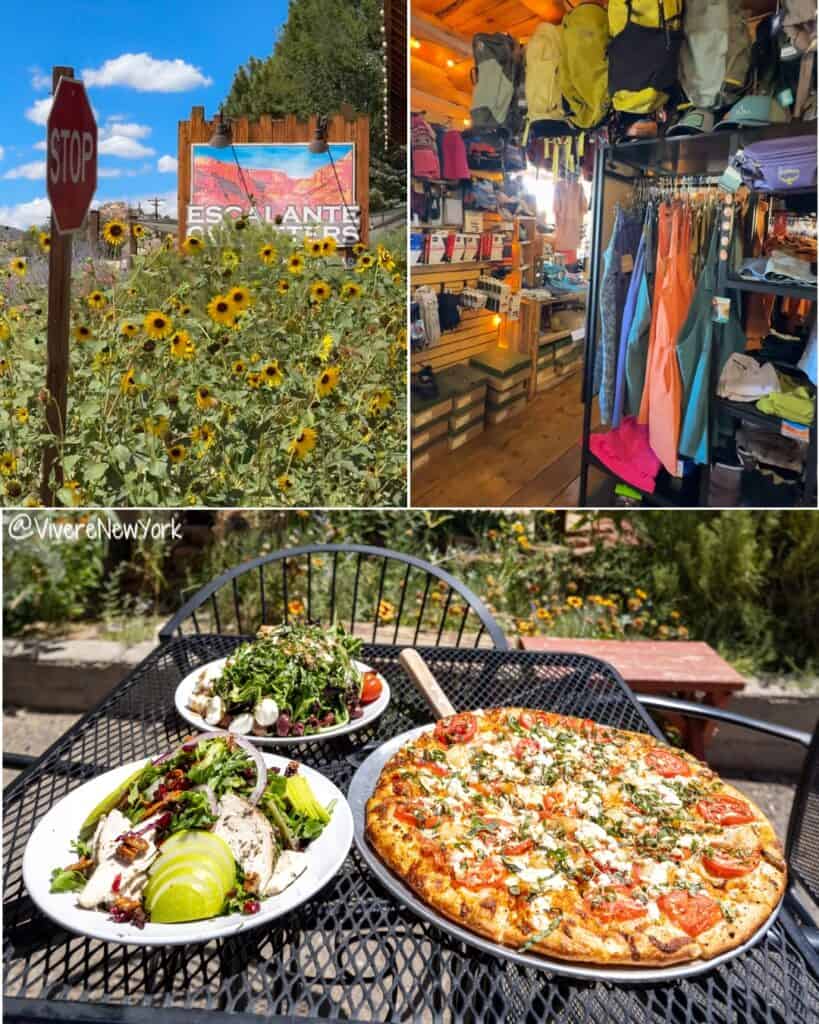 Escalante Outfitters Café Utah cozy café market local food salad pizza lunch