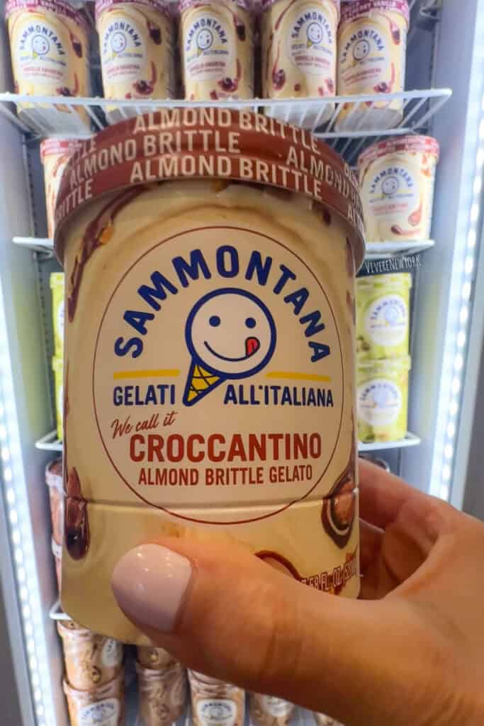 Sammontana Croccantino gelato pint Eataly NYC almond brittle caramel Italian flavor