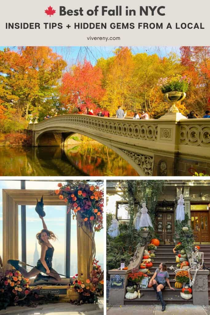Best of fall in NYC guide Bow Bridge Central Park Halloween brownstone The Edge NYC
