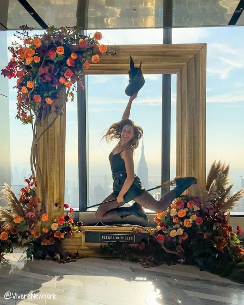 The Edge Hudson Yards NYC fall Garden of Shadows Halloween floral installation