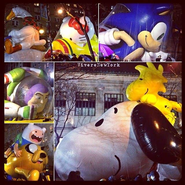 Macy's Thanksgiving Day Parade balloon inflation Snoopy Buzz Lightyear Upper West Side NYC