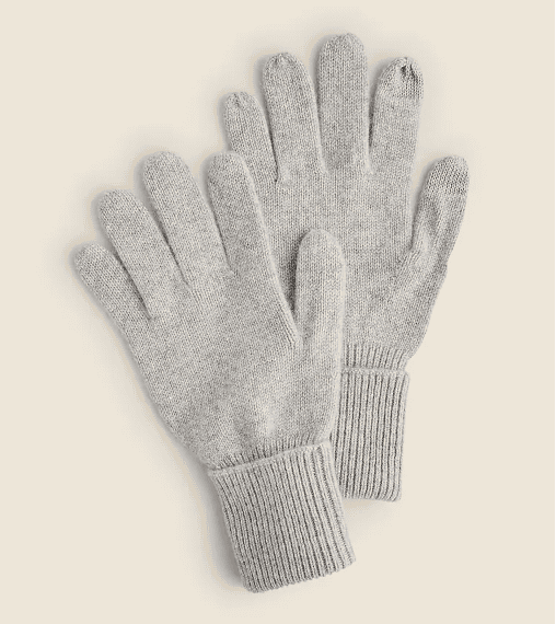 Soft Cashmere Tech Grey Gloves for Winter