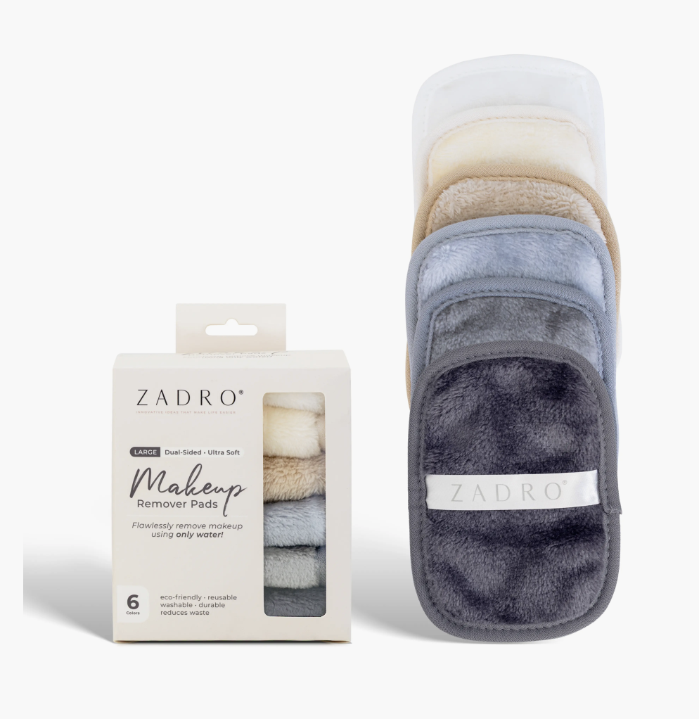 Reusable makeup remover cloths 6-pack in neutral colors – soft eco-friendly beauty gift under $20