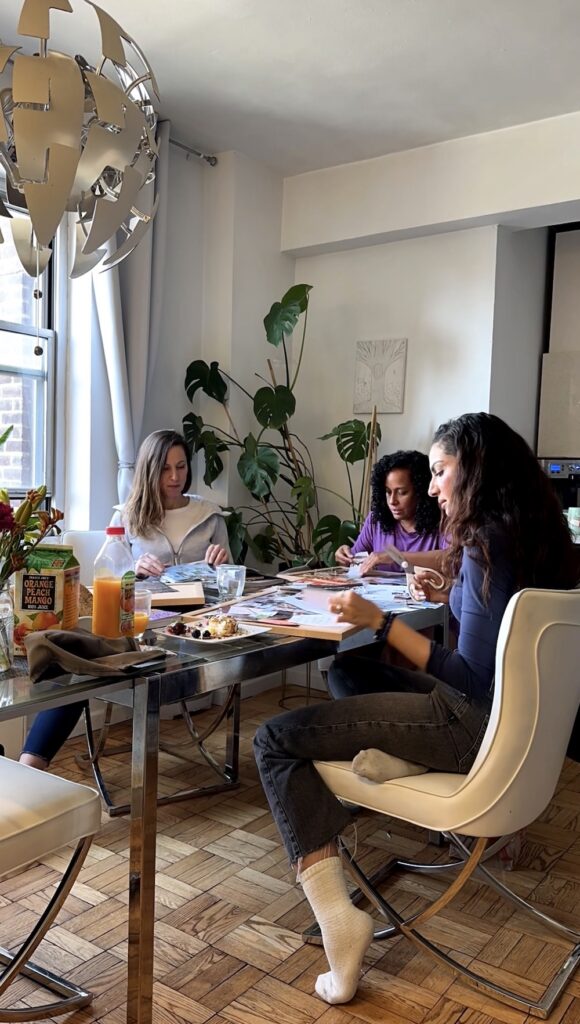 Vision board used as a daily reminder of goals and intentions